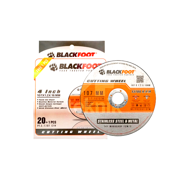 BLACKFOOT Batu Gerinda Potong Besi Stainless - Mata Cutting Wheel 4 x 1.2 mm / Batu Potong Gerinda 4 Inch 4&quot;