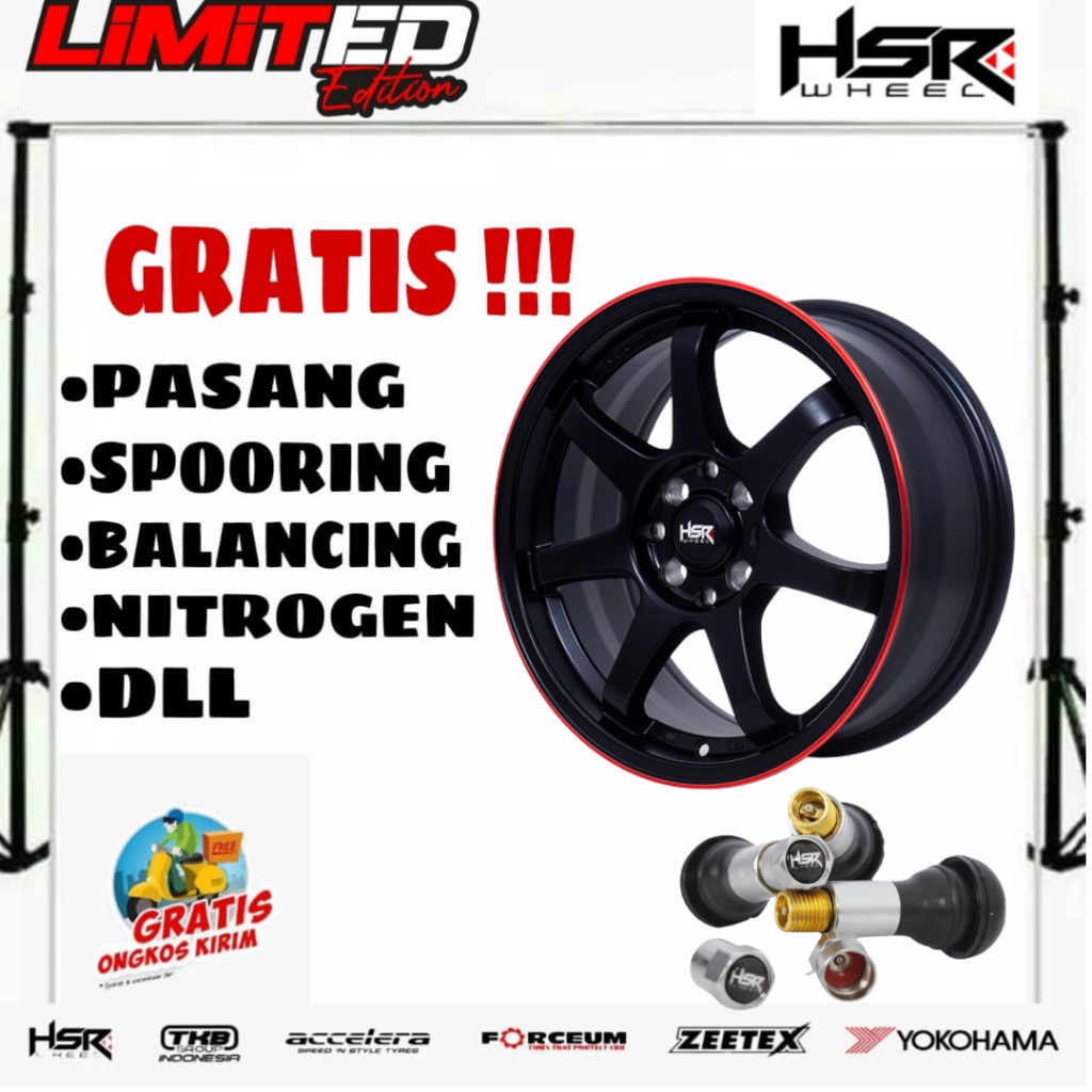 VELG MOBIL YRV MAZDA2 AVANZA PELEK MOBIL RING 16 VELG MOBIL GTR SPORT HSR R16X7 H8X100-114,3 ET42 SM