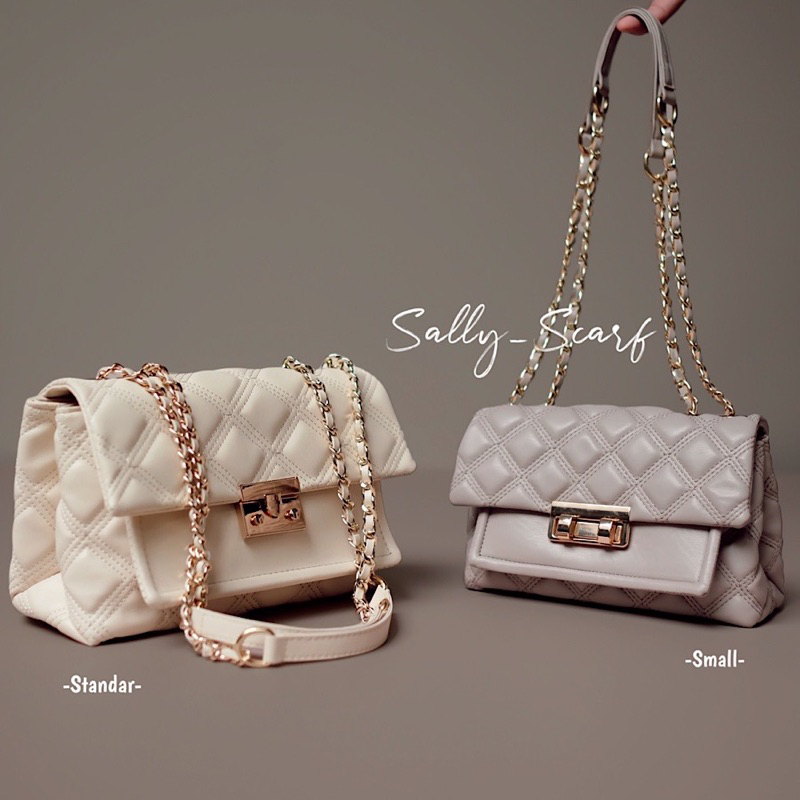 Sally Scarf - Marlyn Bag, Tas Wanita Premium, Shoulder Bag, Tas Slempang Wanita Kulit