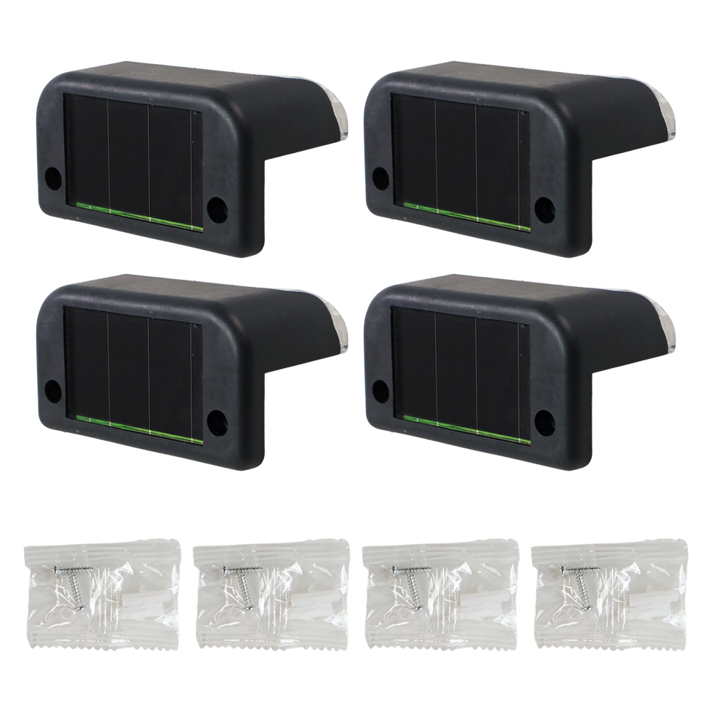 TaffLED Lampu Taman Hias Solar Sensor Cahaya IP44 Warm White 4 PCS - L20 - Black