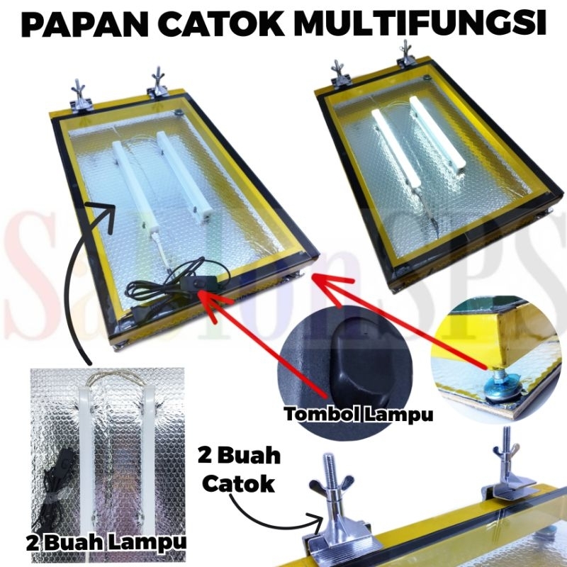 MEJA SABLON CATOK ENGSEL DAN AFDRUK MULTIFUNGSI MEJA PORTABLE SABLON KACA