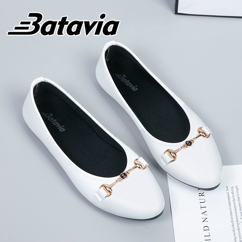 Batavia import Sepatu wanita flatshoes sepatu flatshoes fashion kulit wanita sepatu wanita flatshoes kulit Flats Shoes Sepatu Wanita Sepatu kerja wanita di tempat kerja Sepatu Hitam Wanita Balet Shoes F12