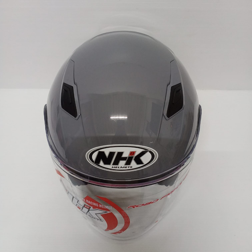 NHK HELM R1 ELITE SOLID DIM GREY SINGLE VISOR HALF FACE NHK ELITE