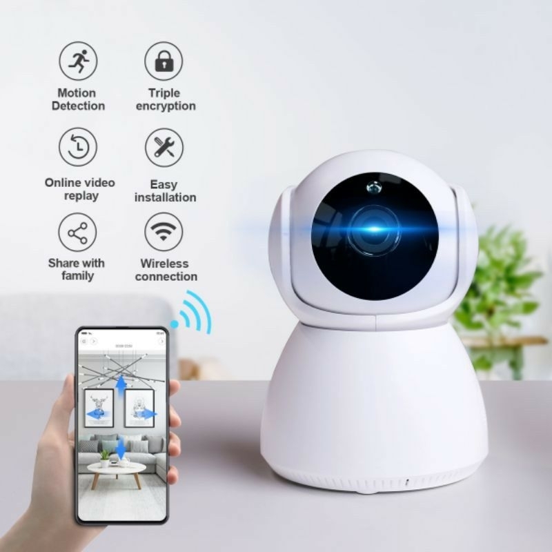 IP CAMERA SNOWMAN CCTV V380 WIFI 5MP WIRELESS FULL HD 1080P INFRARED NIGHT VISION