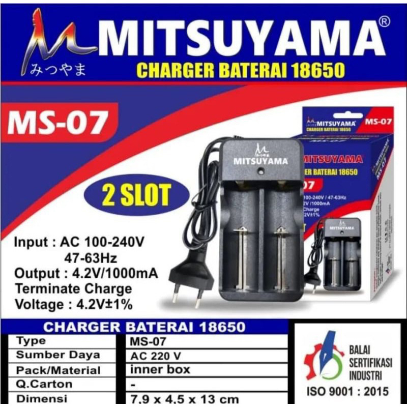 Charger Batu Baterai Mitsuyama Tipe MS-07