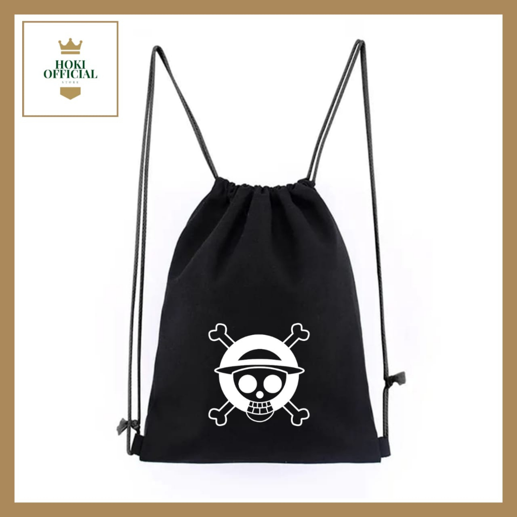 [COD] Monokuma Despair Tas Serut Anime Unisex Warna Hitam Polos HokiOfficial