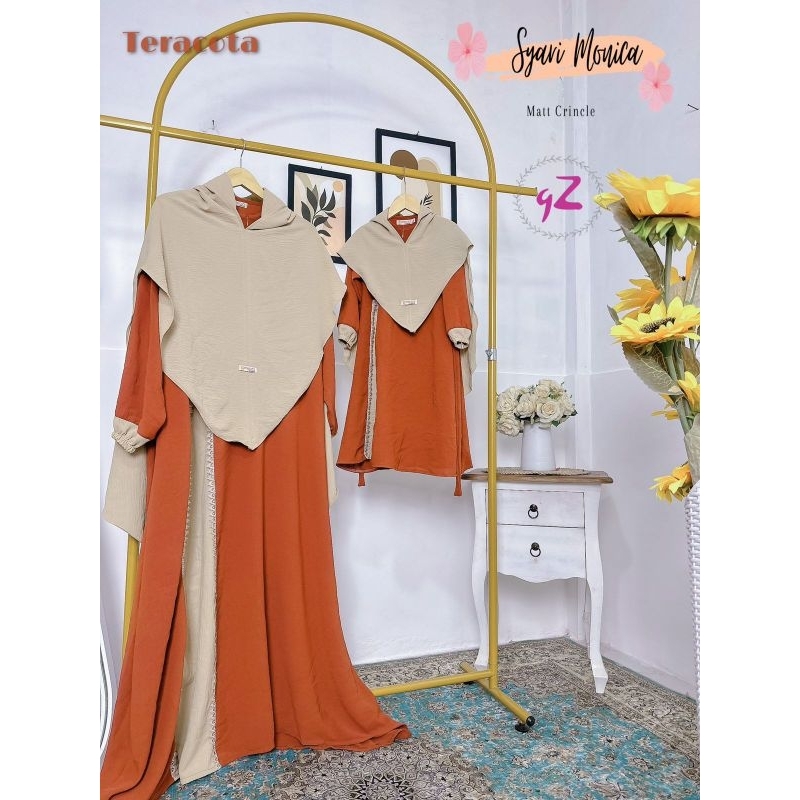 Gamis Lebaran / Dress Lebaran Couple Series Ibu dan Anak ORI GWENZA / NANUM SYARI/SYARI MONICA