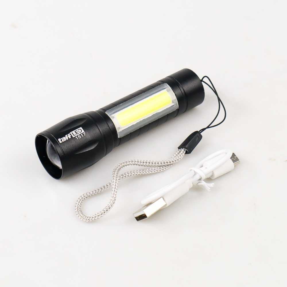 Senter LED USB Dapat Diisi Ulang Q5 + COB 2300 Lumens
