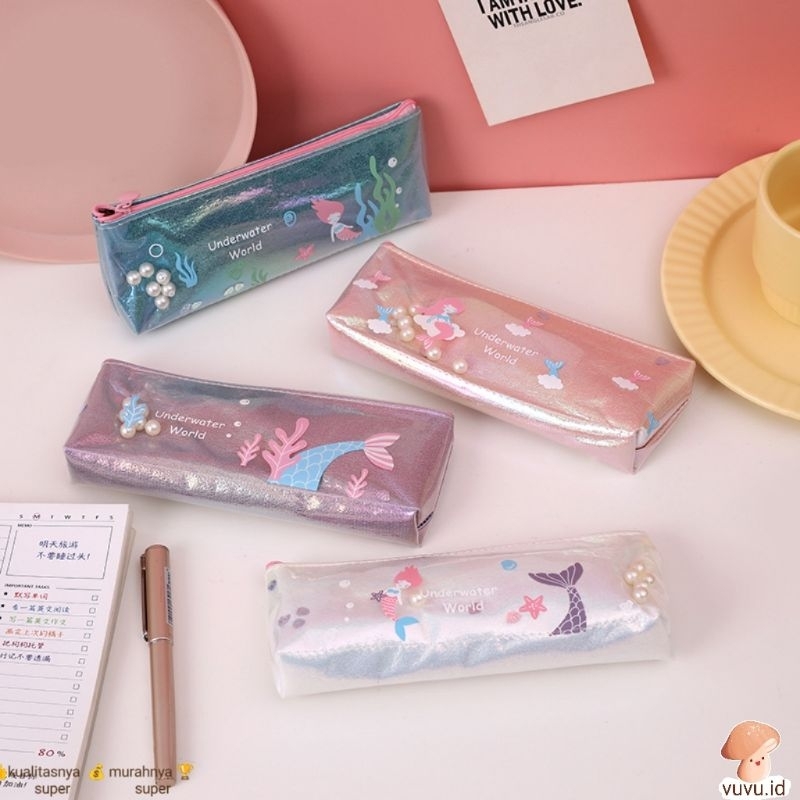 

Tempat Pensil putri duyung dl mutiara / Kotak Pensil lucu dompet pensil terbaru/untuk sekolah