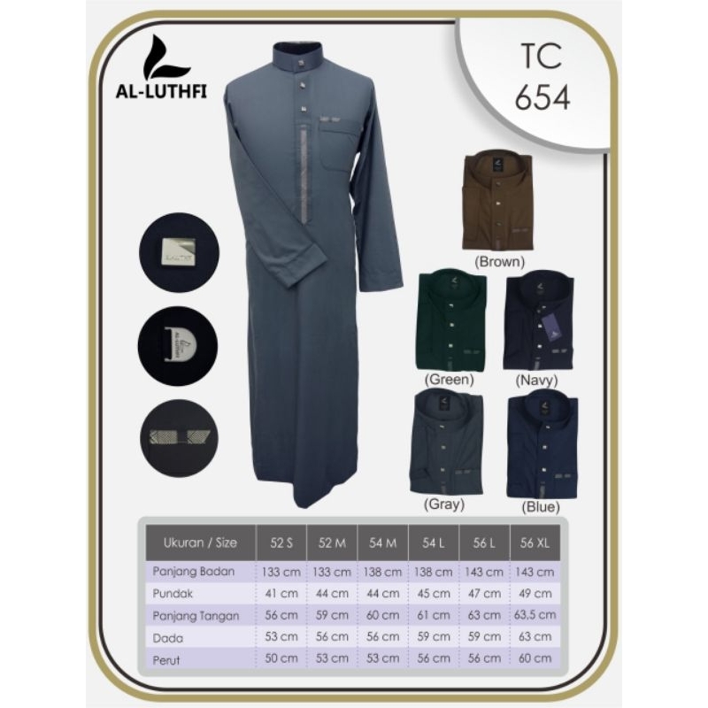 JUBAH / GAMIS HARAMAIN PREMIUM AL-LUTHFI TERBARU