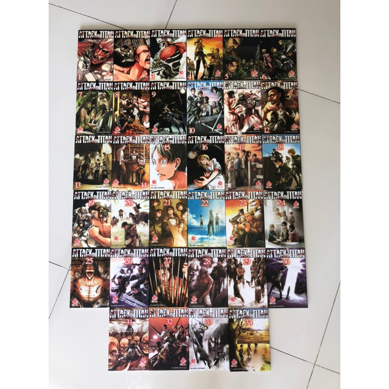 Komik Attack on Titan (AOT) Full Set Volume 1-34 (Kolpri)