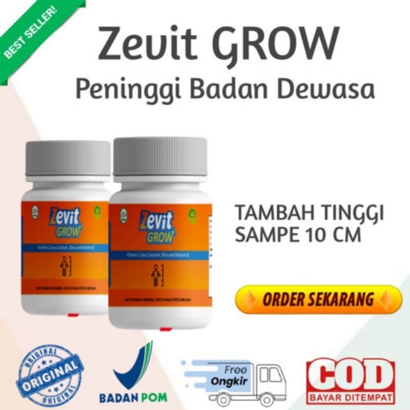 Zevit grow peninggi badan ori / Zevit peninggi badan | Zevit grow suplemen peninggi badan resmi