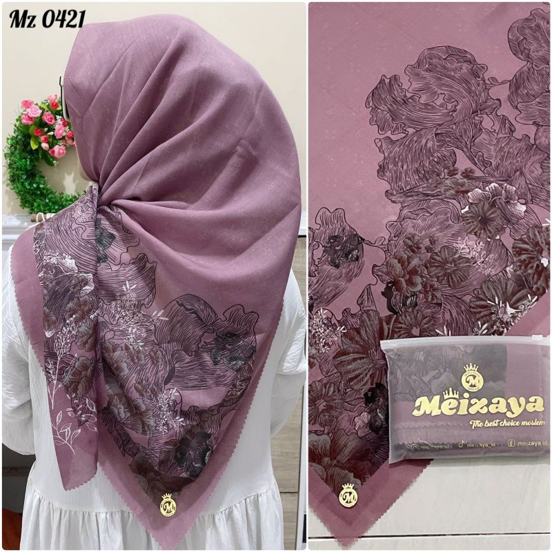 Kerudung Segi Empat Cantik | 0421 Hijab Segi Empat Meizaya
