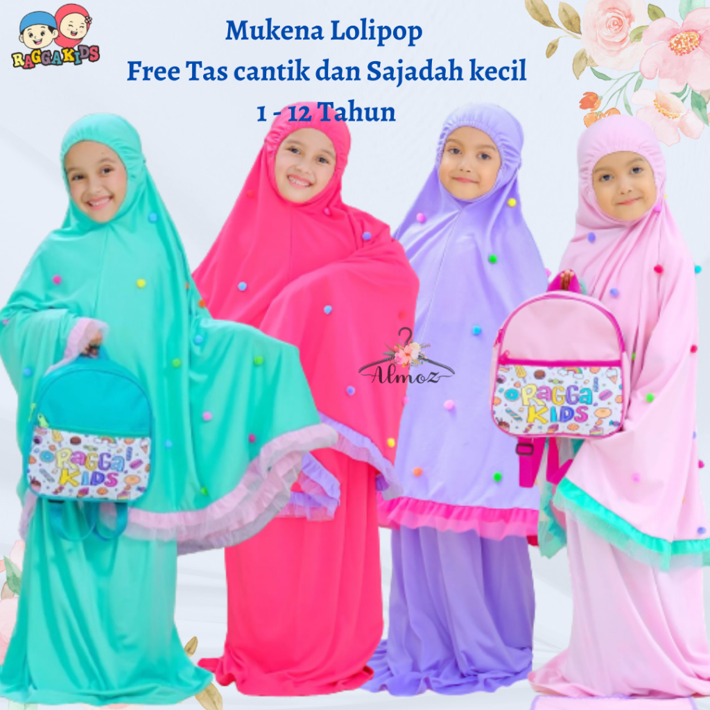 Raggakids mukena lolipop