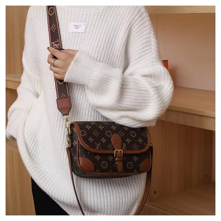 BJ62308 - COFFEE/KHAKI - TAS SLEMPANG MOTIF FLOWER WANITA FASHION KOREA CHINA IMPORT MODIS ELEGAN TERMURAH TERLARIS TERBARU BAGSTORE JAKARTA TAS BATAM ZC2308