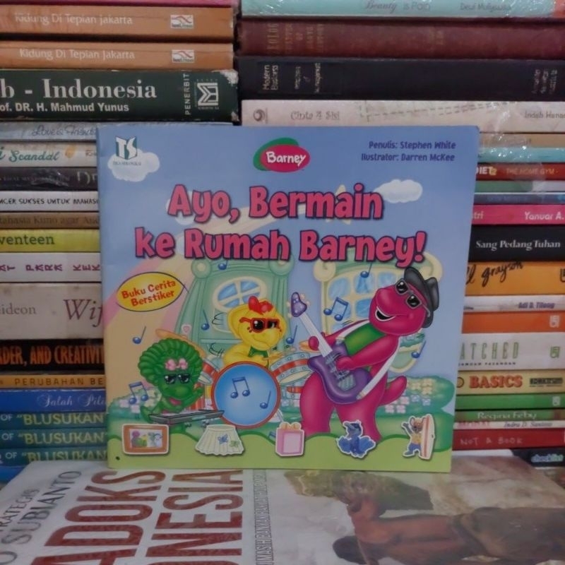 BUKU ORIGINAL Barney Ayo, Bermain Ke Rumah Barney buku cerita tanpa sticker bekas