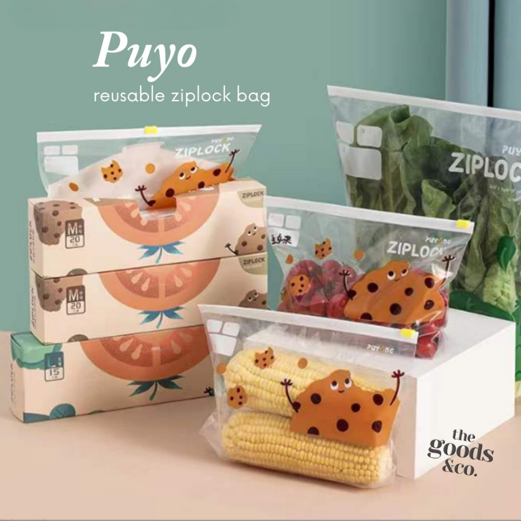 𝐆𝐨𝐨𝐝𝐬𝐂𝐨 Plastik Ziplock Makanan Reuseable Tempat Penyimpanan Makanan Sayuran Buah Buahan