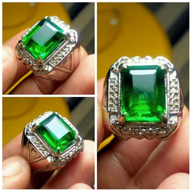 Aquamarine cutting ring alpaka super