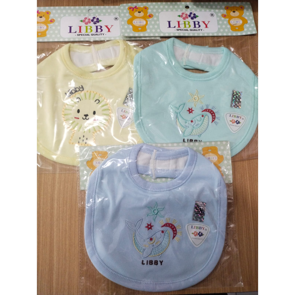 Libby Slabber bayi / BIB bayi bordir warna / celemek makan bayi