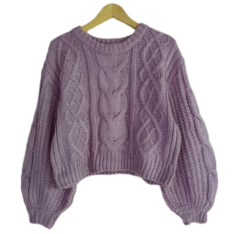 RAJUT SWEATER KEPANG CROP BALON PREMIUM BRAND
