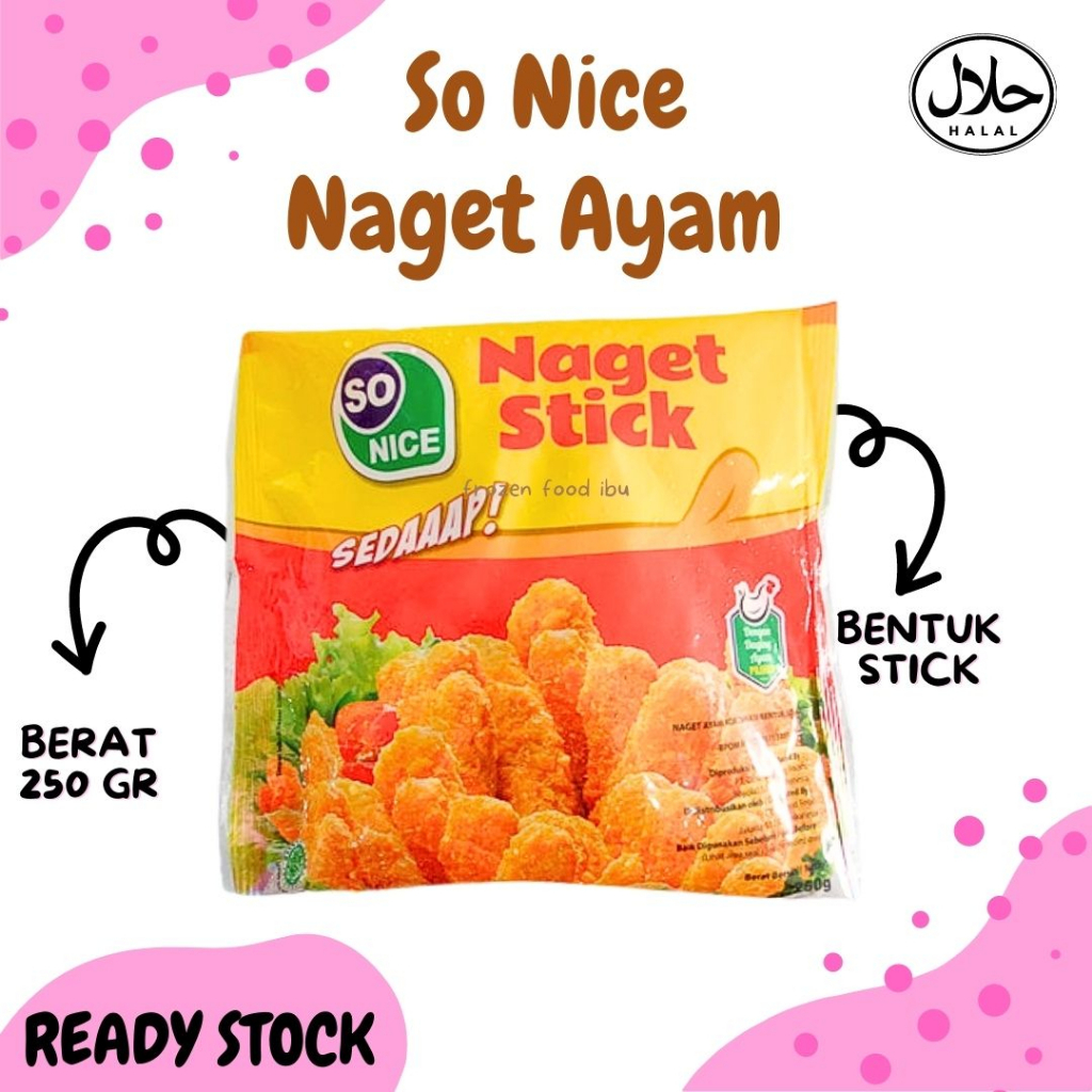 So Nice Naget Stick 250gr Frozen Food Banjarmasin