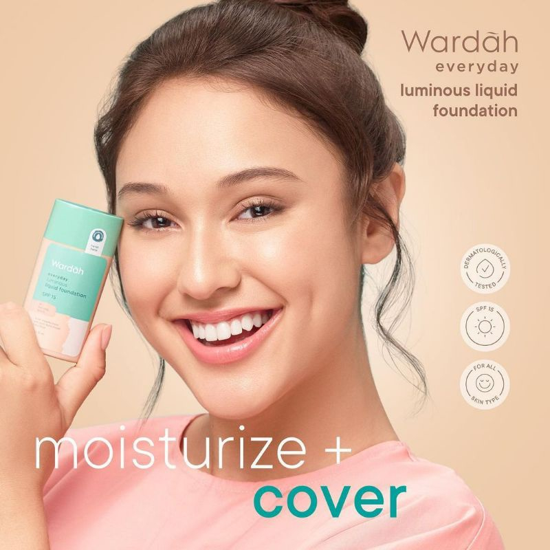 Wardah Everyday Luminous Liquid Foundation | 35ml BPOM