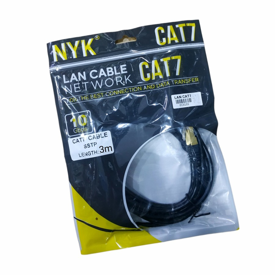 NYK Kabel Lan SSTP Cat7 3M Internet Ethernet Cable