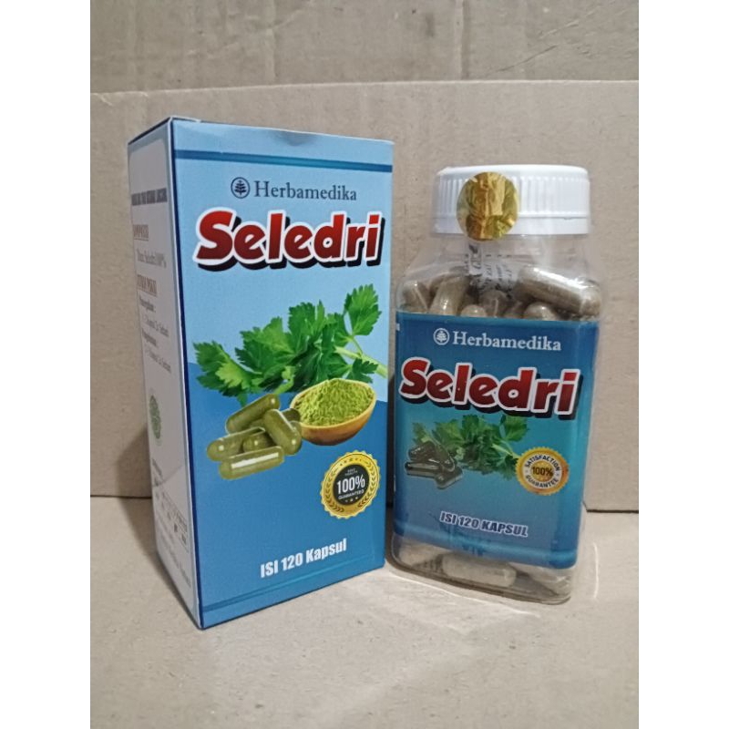Kapsul Daun Seledri Herbamedika isi 120 Kapsul