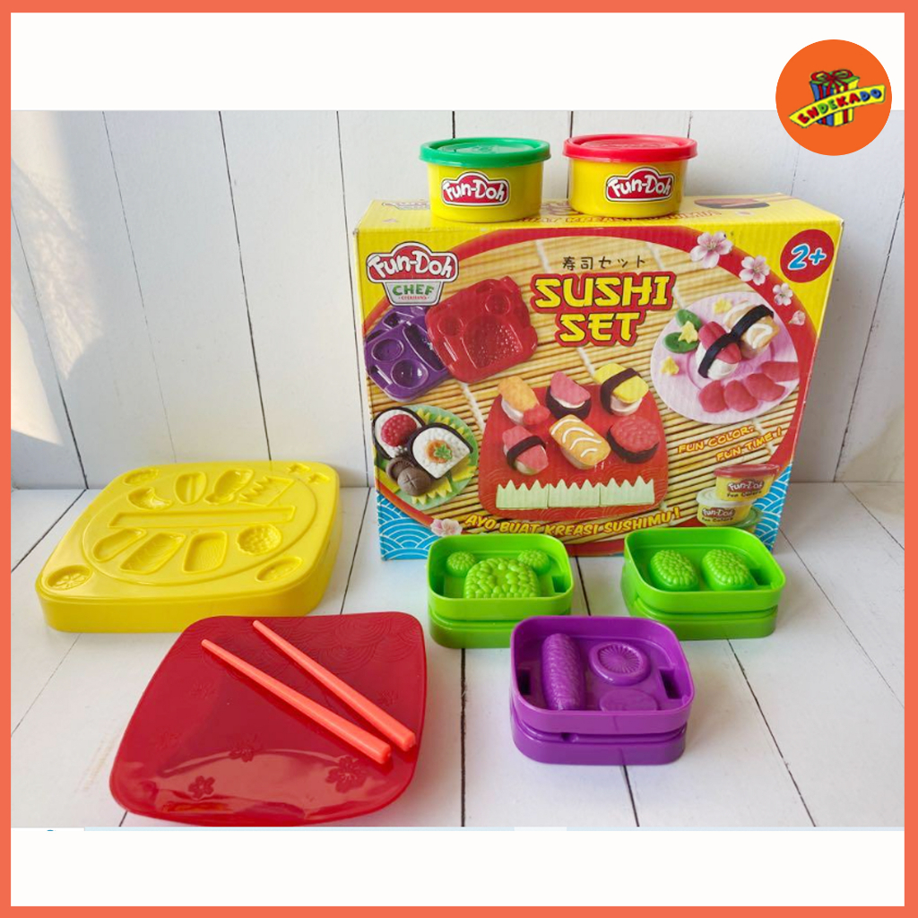 Fun Doh Sushi Set - Lilin Plastisin FunDoh Mainan Edukasi Anak