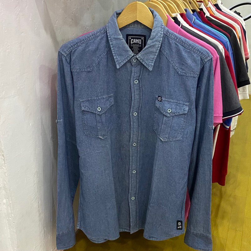 KEMEJA CAMO LOKAL SECOND