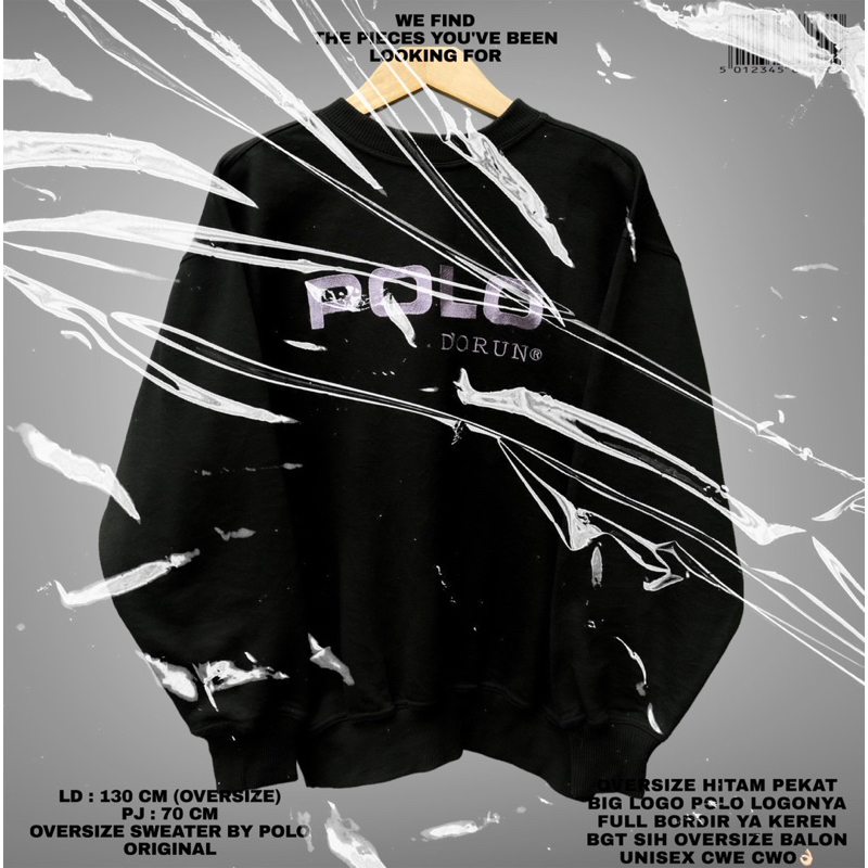POLO ORIGINAL/SWEATER CREWNECK POLO/POLO DORUN ORIGINAL/BLACK SWEATER POLO