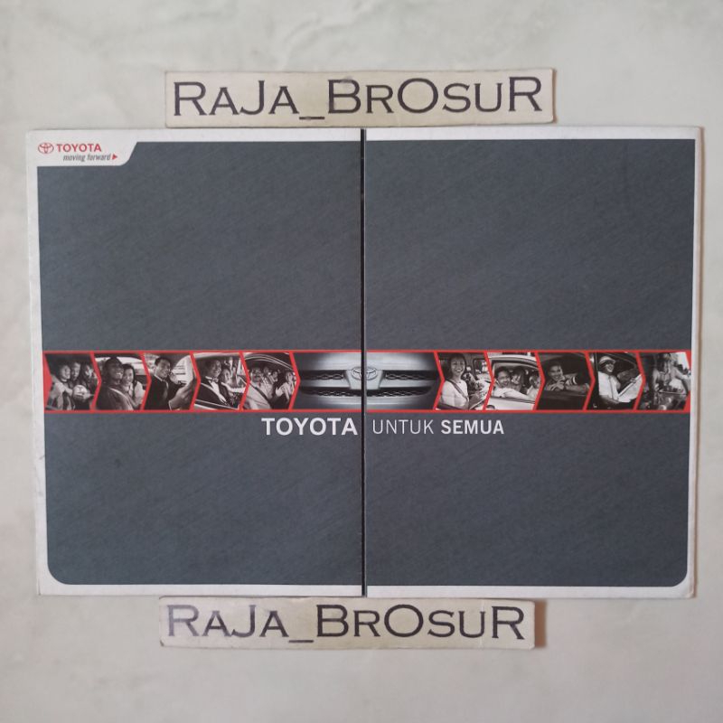 Poster brosur katalog leaflet Toyota Lineup Land Cruiser/Alphard/Camry/Corolla Altis/Fortuner/Kijang