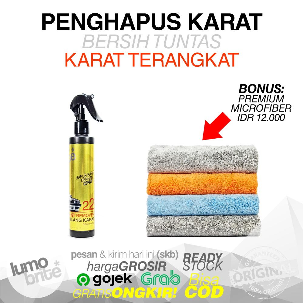 LUMOBRITE 22 RUST REMOVER Penghapus Pembersih Karat Besi Logam Mobil Motor Rumah Tangga MURAH