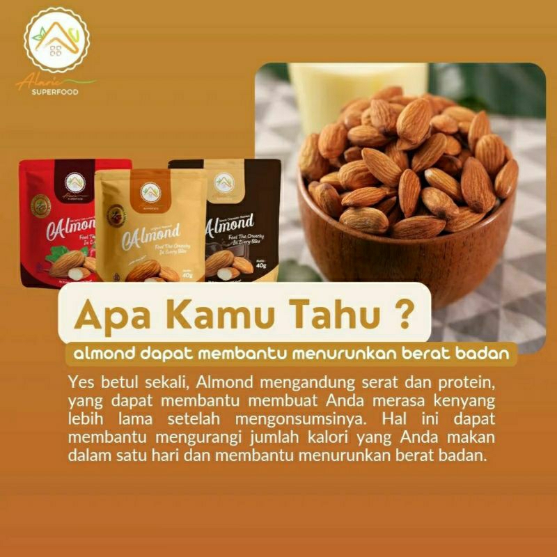 Alaric Superfood Almond panggang premium