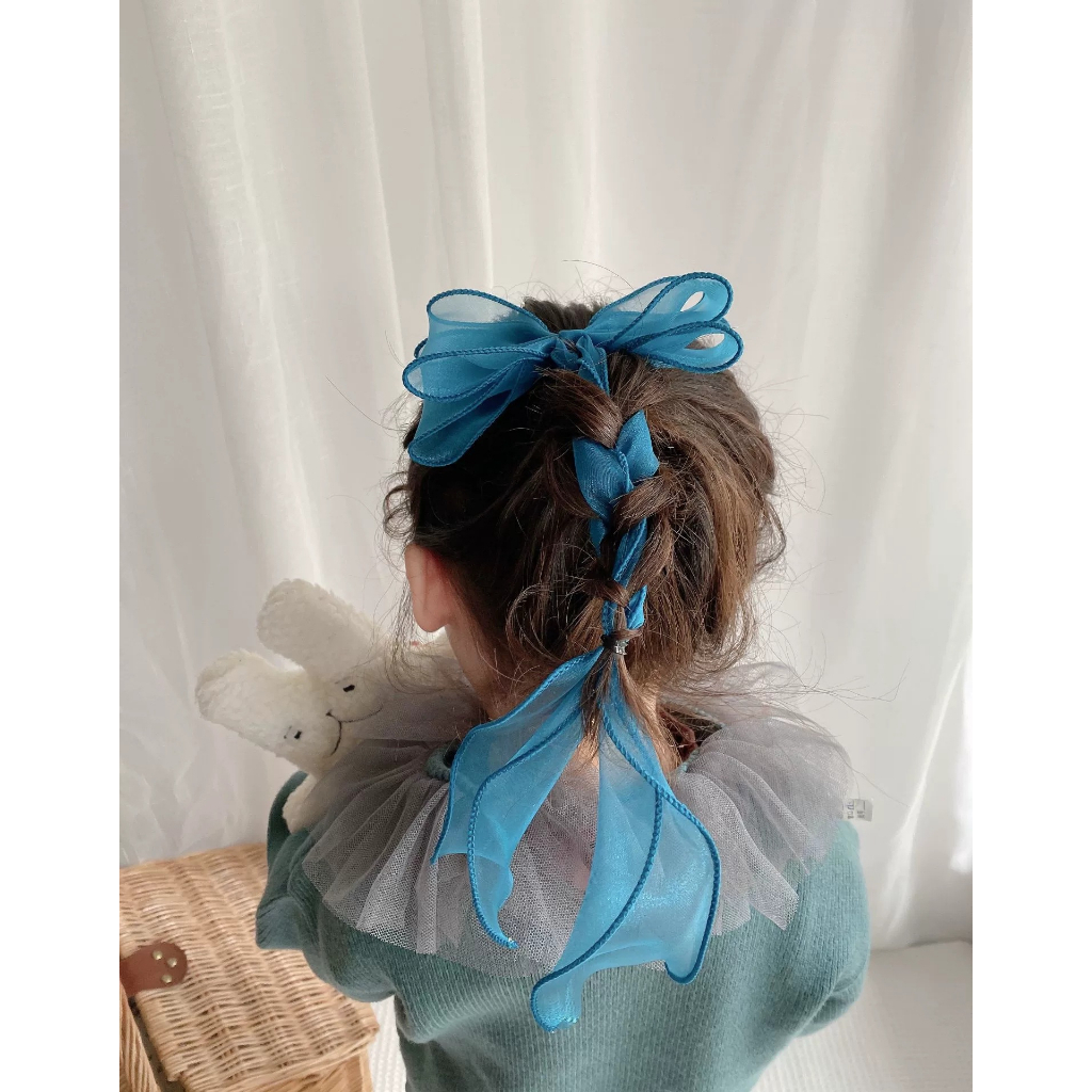 PITA RAMBUT PANJANG FAIRY DREAMY RIBBON BOW MESH WANITA ANAK GIRL KIDS AKSESORIS RAMBUT JEPIT JEPITAN KLIP HAIR CLIP HAIRCLIP KOREA KOREAN