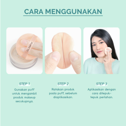 GLAMFIX Finishing Powder Puff isi 1pcs _ Spons Bedak Tabur | GLAM FIX Alat Kecantikan Makeup by YOU