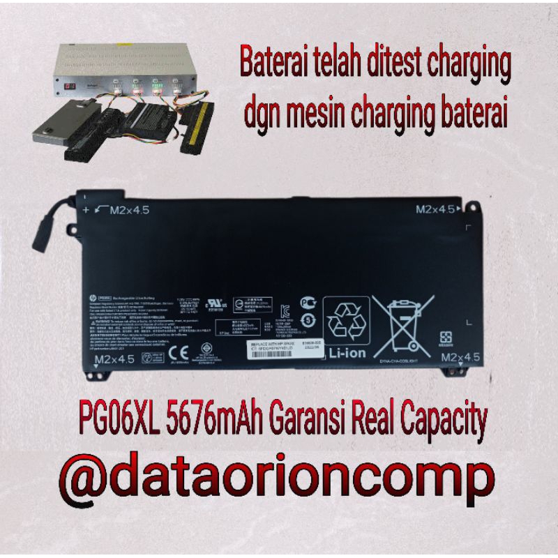 Baterai Battery PG06XL Hp Omen 15-DH 15-DH000 15T-DH100 HSTNN-DB9F PGO6XL