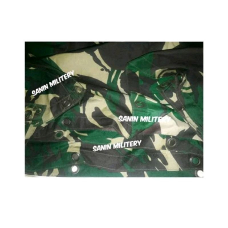 Jas hujan ponco loreng jatah TNI  l  perlengkapan canping hiking  l  survival kit