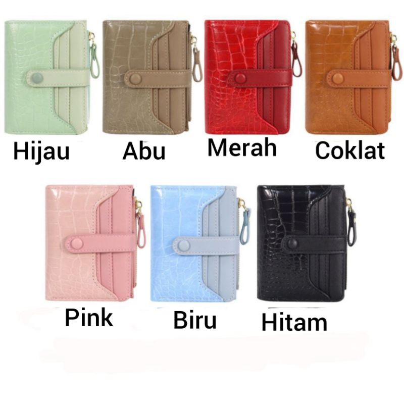 Dompet Wanita Croco Bahan Kulit Leather PU Premium