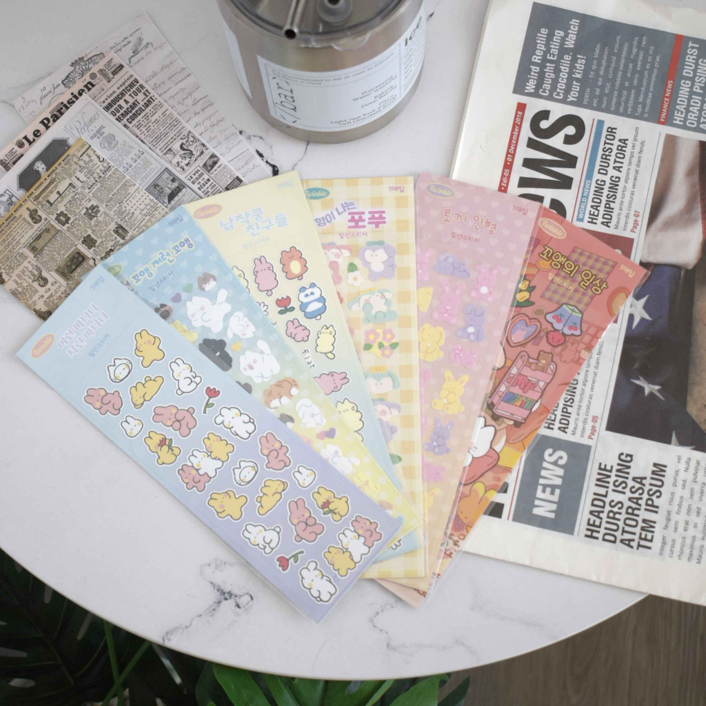 Stiker Korea ORI - Cute Animals Character (Manta Box)