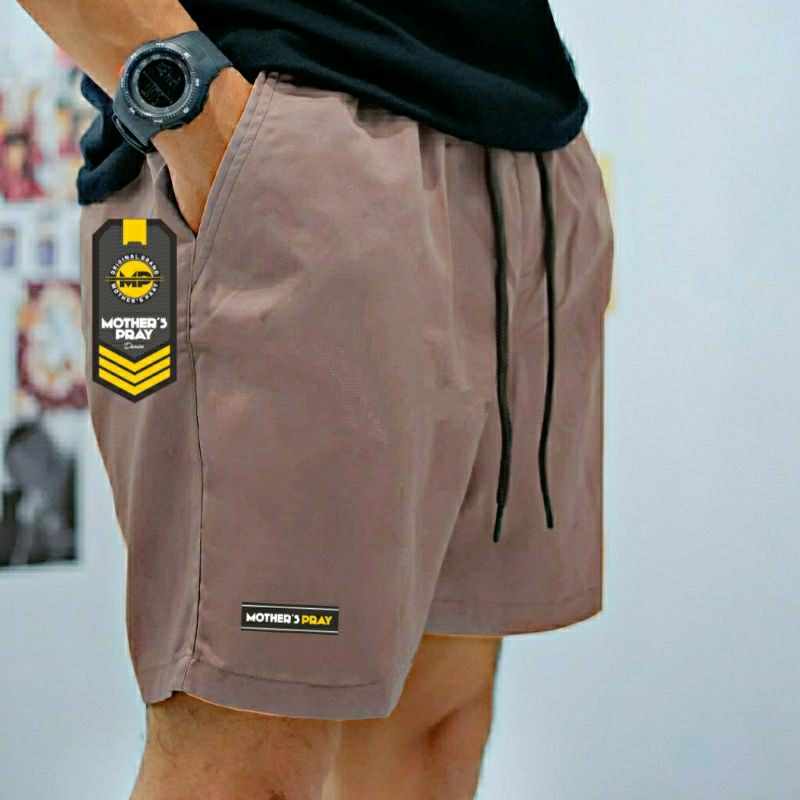 COD l Celana Pendek MOGE /BOARSHORT Pria Cowok Dewasa Katun Premium Hitam,Mocca, Cream,Abu M L XL