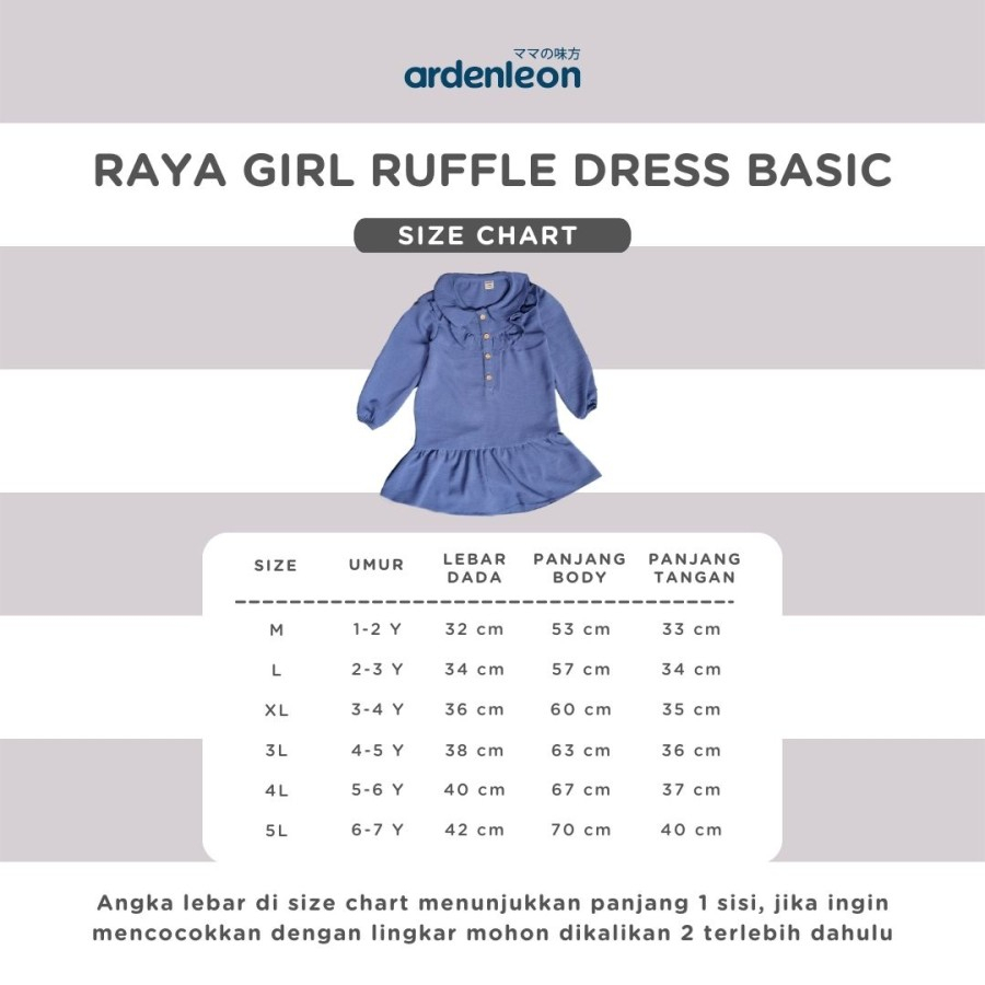 ARDEN LEON Rok Anak Raya Girls Ruffle Dress Basic