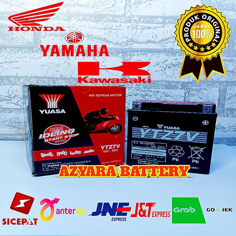AKI MOTOR VESPA LX 150, VESPA SPRINT, PRIMAVERA S 150 TYPE YTZ7V YUASA