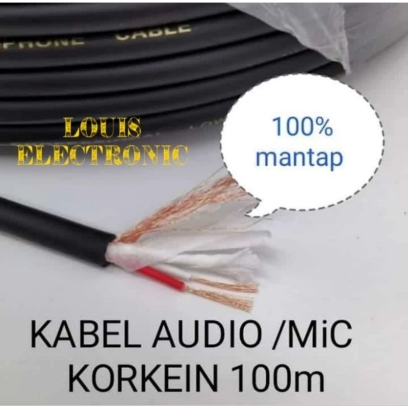 Kabel Mic Kabel Audio KORKEIN KC-205 Low Noise Kualitas Bagus ( Harga Permeter )
