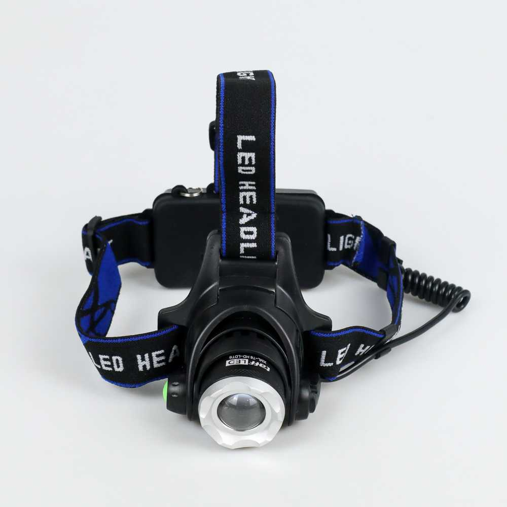 Senter Kepala Headlamp 1 LED Cree XML-T6 Rotasi 90 Derajat High Power