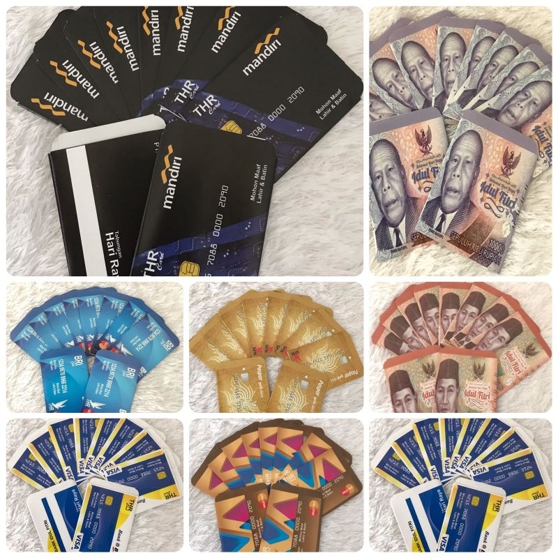 

10 PCS AMPLOP MINI ATM DAN UANG AMPLOP ATM BRI CIMB BTN MANDIRI BCA AMPLOP UANG