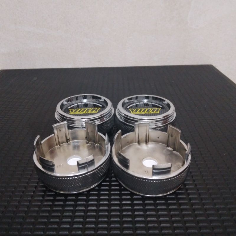 Dop Roda Tutup Velg Roda Racing Tabung Chrome Volk Kuning Diameter 6cm Harga Set