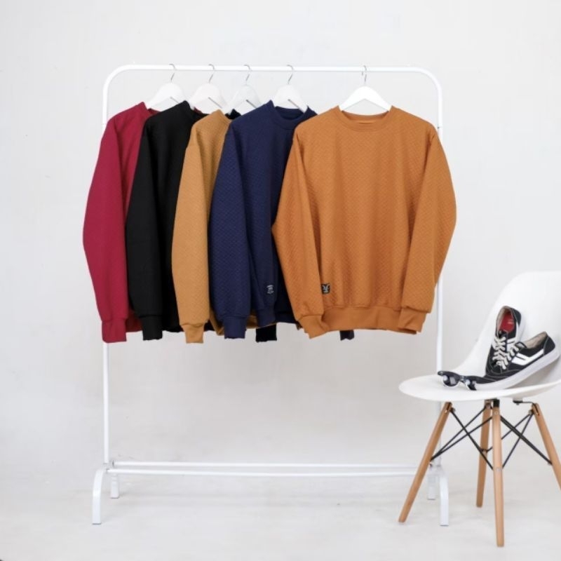 Crewneck Comfy Polos Pria/Cowok Kekinian Premium Quality!