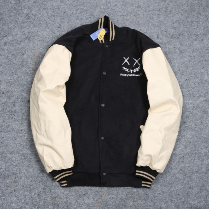 VARSITY BOMBER JAKET RIC RICKY IS CLOWN FULLTAG &amp; LABEL