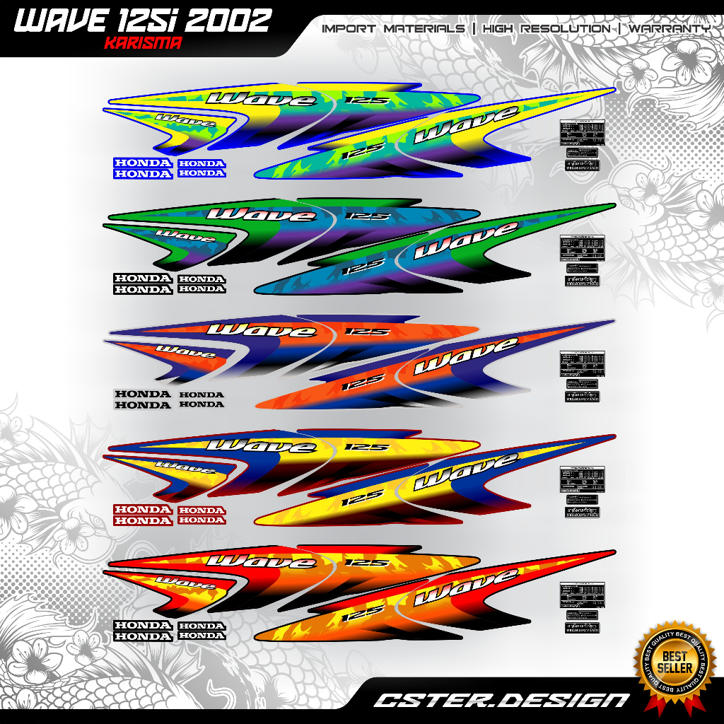 STRIPING HONDA KARISMA 125 / STRIPING wave 125 2002